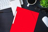 Elastomap Oxford Top File+ A4 3 kleppen 390gr rood | 10 stuks - thumbnail