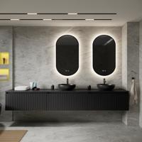 Badkamermeubelset BWS Linea | 270 cm | Mat Zwart - thumbnail