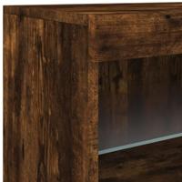 Dressoir met LED-verlichting 60x37x67 cm gerookt eikenkleurig - thumbnail