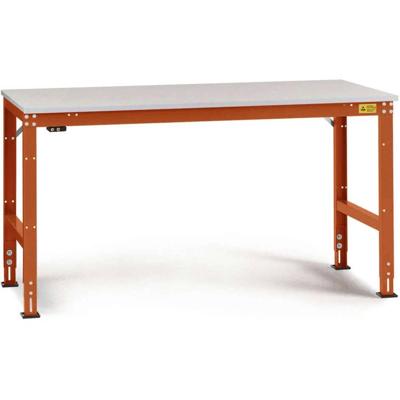 Manuflex LU4153.2001 ESD ESD-werktafel universele standaard achtergrond tafel met rubber schijf, bxdxh = 2500 x 1000 x 760-870 mm Rood-oranje (RAL 2001) Manuflex LU4153.2001 ESD ESD-werktafel universele standaard achtergrond tafel met rubber schijf, bxdxh = 2500 x 1000 x 760-870 mm Rood-oranje (RAL 2001)