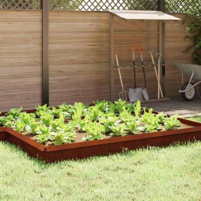 VidaXL Slakkenhekje 16 pcs roestig 100 x 3,5 x 25 cm cortenstaal VidaXL Slakkenhekje 16 pcs roestig 100 x 3,5 x 25 cm cortenstaal
