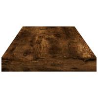 Wandschappen 4 st 60x10x1,5 cm bewerkt hout gerookt eikenkleur - thumbnail