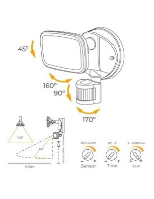 LED spotlight EDM 32572 Zwart F 10 W 750 Lm (4000 K) LED spotlight EDM 32572 Zwart F 10 W 750 Lm (4000 K)