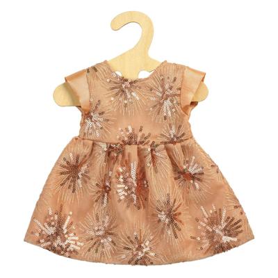 Heless Poppen glitterjurk rose gold, 28-35 cm