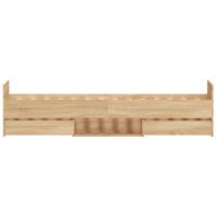 Bedframe met hoofd- en voeteneinde sonoma eikenkleur 90x200 cm - thumbnail