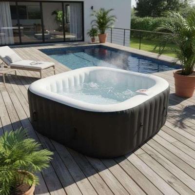 SUN SPA Gelamineerde vierkante opblaasbare spa - 4 personen - 1, 55 x H 0, 65 m