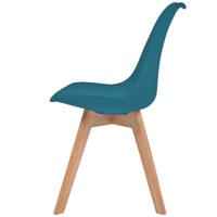 Eetkamerstoelen 4 st kunststof turquoise - thumbnail