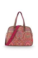 Pip Studio Pip Studio Tovy Weekend Bag Small Jabali Red 40x15x30cm - thumbnail