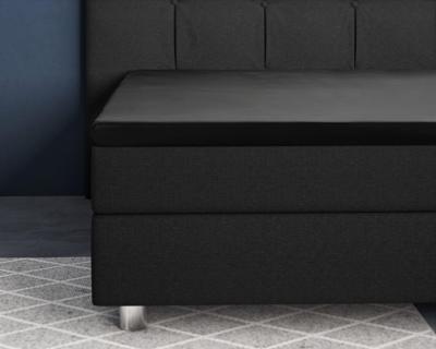 Primaviera Deluxe Topper Satijn Hoeslaken Zwart 90 x 200