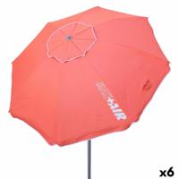 Parasol Aktive UV50 Ø 200 cm Koraal Polyester Aluminium 200 x 198 x 200 cm (6 Stuks) - thumbnail