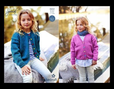 Breipatroon Stylecraft Special DK Meisjes Vesten 8902