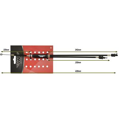 VWP bmx boven remkabel cpl. m/stelb. 425mm zwart freestyle
