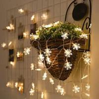 3m 20 LEDs USB Home Nieuwjaar kerst decoratie Snowflake Garland licht (warm wit) - thumbnail