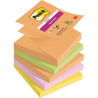 Post-it Super Sticky Z-notes Boost, 90 vel, ft 76 x 76 mm, geassorteerde kleuren, pak van 5 blokken - thumbnail