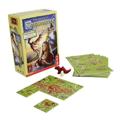 999Games 999 games carcassonne: de draak, de fee en de jonkvrouw uitbreiding bordspel