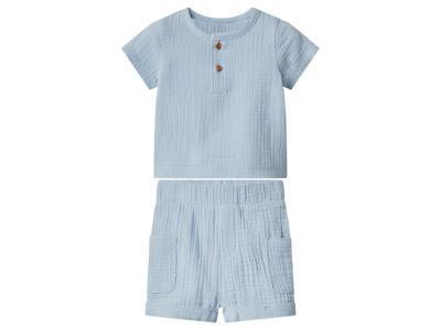 lupilu Mousseline babyset (Blauw, 62/68)