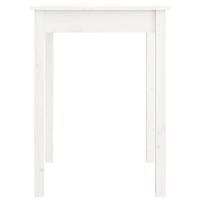 Eettafel 55x55x75 cm massief grenenhout wit - thumbnail