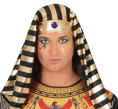 Zwart Gouden Egyptenaar Kostuum Man Mauli