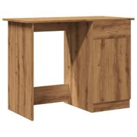 Bureau 100x50x76 cm bewerkt hout artisanaal eikenkleur - thumbnail