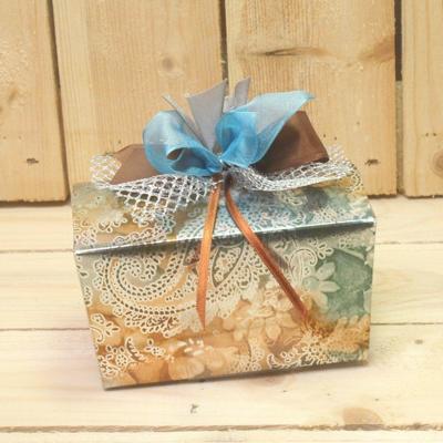 Bonbon doosjes - Chocolade doosje - Mystic LAAG transparante banderol herfst - 24 stuks