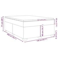 Boxspring met matras fluweel donkerblauw 140x200 cm - thumbnail