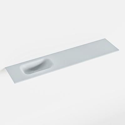 MONDIAZ EDEN Clay solid surface inleg wastafel voor toiletmeubel 100cm. Positie wasbak links MONDIAZ EDEN Clay solid surface inleg wastafel voor toiletmeubel 100cm. Positie wasbak links