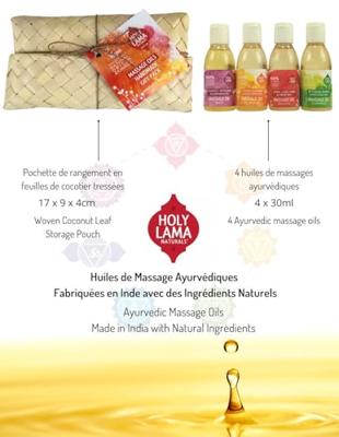 Holy Lama Naturals Ayurvedische Travel Kit 'Massage Boon'