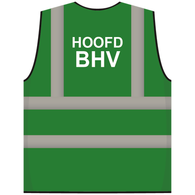 RWS veiligheidsvest hoofd BHV groen - RWS veiligheidsvest hoofd BHV groen