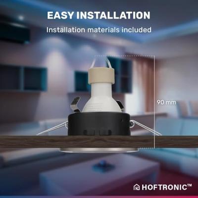 Set van 3 Vegas - Smart inbouwspot - IP44 waterdicht - 5,5 Watt 345 Lumen - Wifi + Bluetooth - RGBWW - GU10 - Google Home, Amazon Alexa en Siri - Voor binnen, buiten en badkamer - RVS