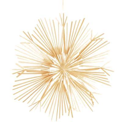 Hanger Snowflake riet naturel 23 cm | 12 stuks