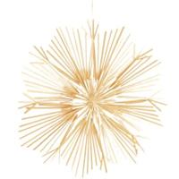 Hanger Snowflake riet naturel 23 cm | 12 stuks - thumbnail