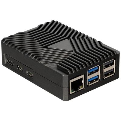 Joy-it RB-AlucaseP5-09 SBC-behuizing Geschikt voor serie: Raspberry Pi® Incl. passieve koeler Zwart Joy-it RB-AlucaseP5-09 SBC-behuizing Geschikt voor serie: Raspberry Pi® Incl. passieve koeler Zwart