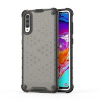 Schokbestendige honingraat PC + TPU Case voor Galaxy A70 (zwart) - thumbnail