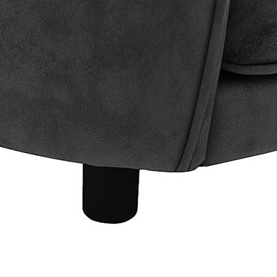 Bussandri Exclusive - Hondenbank 69x49x40 cm pluche donkergrijs