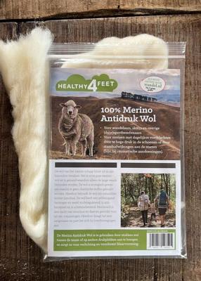 Healthy4Feet Wandel 100% Merino antidruk wol 50 + 5 gram 55 Gram Healthy4Feet Wandel 100% Merino antidruk wol 50 + 5 gram 55 Gram