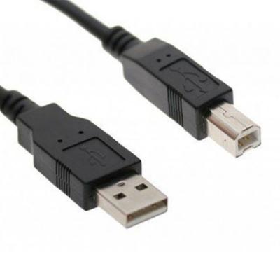 USB-A naar USB-B kabel - USB2.0 - tot 2A / zwart - 3 meter