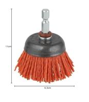 Wolfcraft Nylon-komborstel | Rood | 6-kant schacht | Ø50mm | 1 stuk - 1505000 - thumbnail