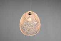 Trio HanglampRike zwart met rotan vlechtwerk - R31131036 - thumbnail