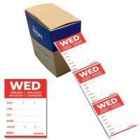 Etiket avery haccp woensdag-rood 40x56mm 500st - thumbnail