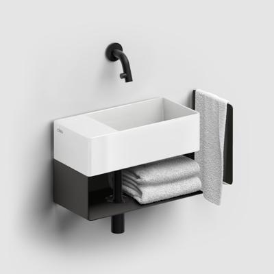 Fonteinkast Clou New Flush Links 21.2x44x18 cm Mat Zwart Clou