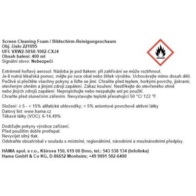 Hama Beeldschermreiniger Schuim 400 ml + Reinigingsdoekje