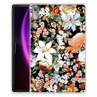 Siliconen Hoesje voor Lenovo Tab P11 Gen 2 Dark Flowers Siliconen Hoesje voor Lenovo Tab P11 Gen 2 Dark Flowers