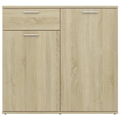 Dressoir 80x36x75 cm bewerkt hout sonoma eikenkleurig