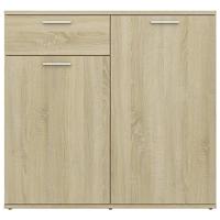 Dressoir 80x36x75 cm spaanplaat sonoma eikenkleurig - thumbnail
