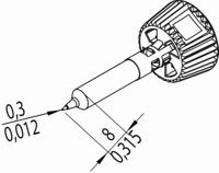 Ersa 0142PDLF03/SB Soldeerpunt Potloodvorm Grootte soldeerpunt 0.30 mm Inhoud: 1 stuk(s) - thumbnail