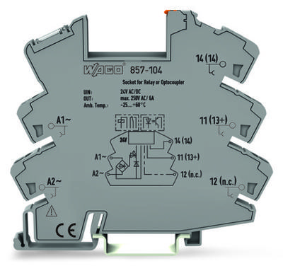 WAGO 857-104 Relaissocket (b x h x d) 6 x 81 x 94 mm 1 stuk(s)