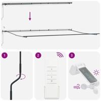 Luifel automatisch uittrekbaar LED 600x300 cm antraciet en wit - thumbnail