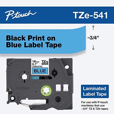 Brother Printlintcassette TZE-541 blauw/zwart 18 mm - thumbnail