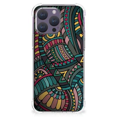 iPhone 15 Pro Max Doorzichtige Silicone Hoesje Aztec iPhone 15 Pro Max Doorzichtige Silicone Hoesje Aztec