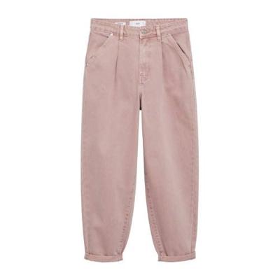 Mango cropped high waist straight fit broek oudroze Mango cropped high waist straight fit broek oudroze
